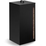 Idmarket - rservoir  granuls 30 kg noir rangement  pellets 35 x 35 x 53, 5 cm