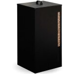 Idmarket - rservoir  granuls 45 kg noir rangement  pellets 36 x 36 x 76 cm