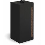 Réservoir à granulés 55 kg noir rangement à pellets 36 x 36 x 87 cm Réservoir à granulés 55 kg noir rangement à pellets 36 x 36 x 87 cm