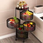 Resserre 5 paniers rotatifs sur roues en acier noir h 90 cm x d 30 cm etagère de rangement cuisine, salle ... Resserre 5 paniers rotatifs sur roues en acier noir h 90 cm x d 30 cm etagère de rangement cuisine, salle ...