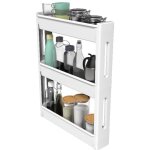 Resserre mobilo xs extra �troite - 4 roulettes - blanc - 55. 2 x 12 x h 70. 5 cm - livraison gratuite ...