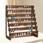 Pr�sentoir � bijoux en bois massif ? 200 emplacements pour boucles d'oreilles ? design minimaliste pour ...