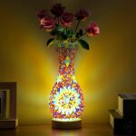 R�tro lampe de vase en mosa�que turque lampe de table marocaine turque vase en verre fait � la main color� ...