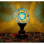 R�tro lampe de vase en mosa�que turque lampe de table marocaine turque vase en verre fait � la main color� ...
