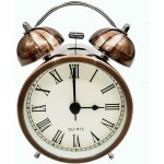 Retro rveil de voyage silencieux sans tic tac, analogique quartz horloge  double cloche avec alarme ...