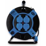 Rev - enrouleur de c�ble 40m plastique 4 - sorties ip 44 h05vv - f 3g1, 5 sw / bl