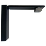 Secodir - rev - support de fixation murale pour tringle rideau rail l 80 mm coloris - noir mat