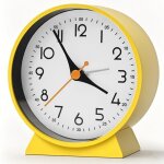 R�veil analogique sans tic - tac - petite horloge de table r�tro pour d�coration de salon, chambre � ...