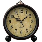 R�veil de chevet vintage analogique silencieux - fonctionne sur piles - d�coration pour table, �tag�re ...