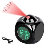 R�veil pour malentendants avec vibreur, alarme puissante et secoueur - grand �cran led, variateur, 7 ...