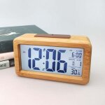 Reveil matin radio reveil bois vintage reveil lumiere bois massif mode horloge intelligente �lectronique ...