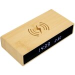R�veil num�rique en bois, station de charge rapide sans fil pour tous les types de t�l�phones intelligents, ...