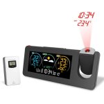 R�veil projecteur pour chambre avec station m�t�o - thermom�tre int�rieur / ext�rieur sans fil, hygrom�tre ...