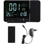 R�veil � projection num�rique radio reveil projection plafond avec station m�t�o thermom�tre fil hygrom�tre ...