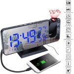 Decdeal - rveil  projection numrique, avec surface miroir 4 en 1, horloge de projecteur  180 degrs, ...