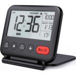 Rveil de voyage mini horloge numrique lcd portable avec calendrier rtroclair 12 / 24 heures temprature ...
