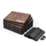 Revetement de sol emboitable, 315 x 315 mm, dalles de sol polyvalentes emboitables, 9 pcs, dalles de ...