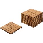 Beliani - revêtement de sol extérieur parquet jardin patio balcon résistant aux intempéries bois d'acacia ... Beliani - revêtement de sol extérieur parquet jardin patio balcon résistant aux intempéries bois d'acacia ...