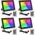 Rgb projecteur led ext�rieur 30w, spot led couleur avec t�l�commande, 16 couleurs 4 modes dimmable �clairage ...