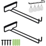 Rhg support de verre � vin lot de 2 porte - verres suspendu support de verres � pied accroche - verres ...