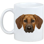 Rhodesian ridgeback, chien lion d'afrique - mug avec photo et inscription g�om�trique chien art - dog ...