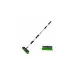 Ribimex - balai de lavage extensible avec brosse dure et brosse souple