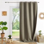 Rideau 100% occultant thermique phonique kaki 135x260 cm