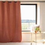 Rideau 100% occultant thermique phonique terracotta 135x260 cm