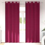 Rideaux avec des rideaux 2 pcs bordeaux polyester vidaxl