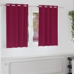 Rideaux avec des rideaux 2 pcs bordeaux polyester vidaxl