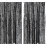 Rideau avec des rideaux 2 pcs gris 140 x 140 cm velours vidaxl Rideau avec des rideaux 2 pcs gris 140 x 140 cm velours vidaxl