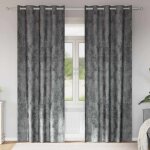 Rideau avec des rideaux 2 pcs gris 225 x 140 cm velours vidaxl