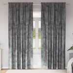 Rideau avec des rideaux 2 pcs gris 225 x 140 cm velours vidaxl