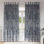 Rideau avec des rideaux 2 pcs gris argent� 245 x 140 cm velours vidaxl