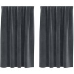 Rideaux avec des rideaux 2 pcs gris clair 140 x 140 cm velours vidaxl Rideaux avec des rideaux 2 pcs gris clair 140 x 140 cm velours vidaxl