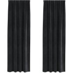 Rideaux avec des rideaux 2 pcs noir 140 x 245 cm velours vidaxl