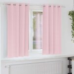 Rideaux avec des rideaux 2 pcs rose b�b� polyester