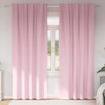 Rideaux avec des rideaux 2 pcs rose bb polyester