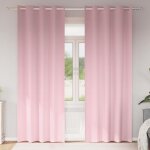 Rideaux avec des rideaux 2 pcs rose b�b� polyester vidaxl