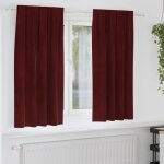 Rideaux 2 pcs rouge bordeaux 140 x 175 cm velours vidaxl