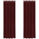 Rideaux 2 pcs rouge bordeaux 140 x 260 cm velours vidaxl Rideaux 2 pcs rouge bordeaux 140 x 260 cm velours vidaxl