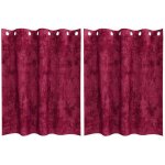 Rideau 2 pcs rouge bordeaux 140 x 140 cm velours vidaxl Rideau 2 pcs rouge bordeaux 140 x 140 cm velours vidaxl