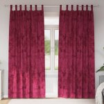 Rideau 2 pcs rouge bordeaux 245 x 140 cm velours vidaxl