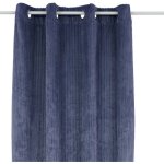 Rideau arum bleu encre 140x260cm - atmosphera cr�ateur d'int�rieur