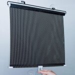 Rideau de balcon  ventouses, voile pare - soleil rtractable pour vitres de voiture, pour chambres, ...
