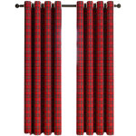 Rideaux � carreaux �cossais (plaid) - imprim� ray� d�coratif no�l - filtration lumi�re - ferme � oeillets ...