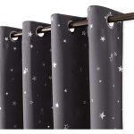 Alovez - rideaux de chambre dco - rideaux occultants  isolation thermique et motif toiles argentes ...