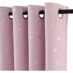 Alovez - rideaux pour chambre de fille - rideau occultant toile pour enfants, motifs argents, draperie ...