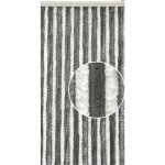Rideau chenille pour porte camping - car incasa coloris - blanc / gris, dimension (cm) - 205 x 56