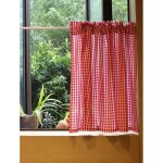 Rideau de cuisine court pour petit fenêtre coton opaque vichy À carreaux blanc rouge rideau brise - bise ... Rideau de cuisine court pour petit fenêtre coton opaque vichy À carreaux blanc rouge rideau brise - bise ...